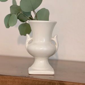 Vintage white ceramic vase.